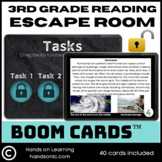 Reading Escape Room Boom Cards for Third Grade