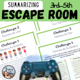 Reading Escape Room for 3rd-5th Summarizing