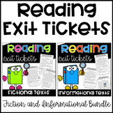 Reading Exit Tickets Assessment BUNDLE Fiction and Informational
