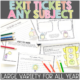 Reading Exit Tickets Exit Slips for Ticket Out The Door