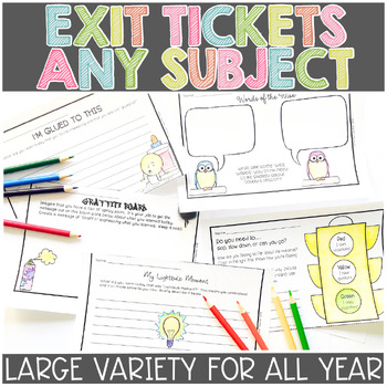 Preview of Reading Exit Tickets Exit Slips for Ticket Out The Door