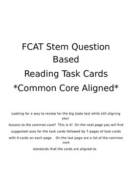 Preview of Reading Fables Task Cards