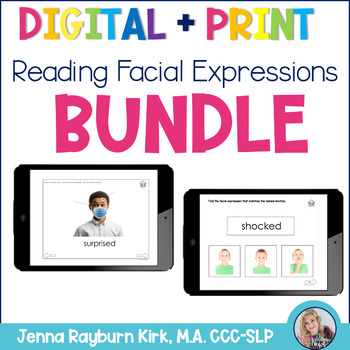 Preview of Reading Facial Expressions Bundle: Digital No Print