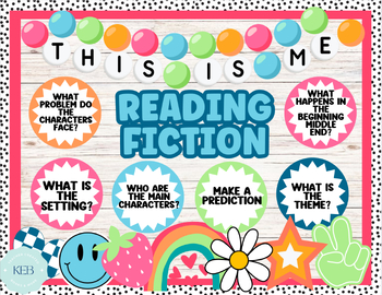 Preview of Reading Fiction Tips & Questions Bulletin Board