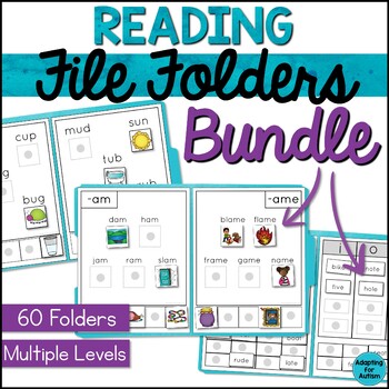 Preview of Reading File Folder Games and Activities BUNDLE for Special Education