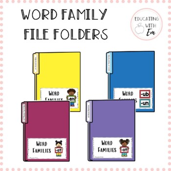 Preview of Reading File Folders: Word Families