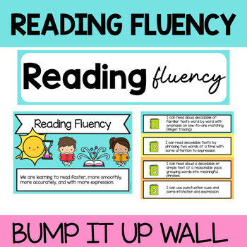 Preview of Reading Fluency Bump It Up Wall Display | Reading Fluency Success Criteria