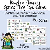 Reading Fluency CVC Spring Card Game