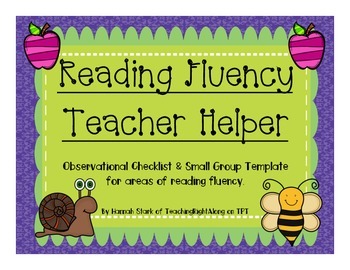 Preview of Reading Fluency Teacher Helper