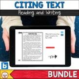 Citing Text Evidence Boom Card Bundle™