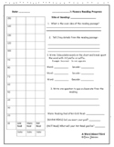 Reading Fluency Graph and Goal Setter