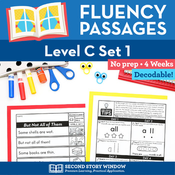 Preview of Decodable Passages Reading Fluency and Sight Word Practice Level C Set 1
