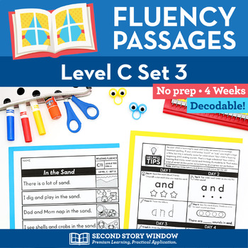Preview of Decodable Passages Reading Fluency and Sight Word Practice Level C Set 3