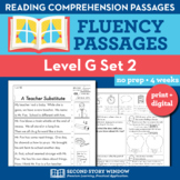 Reading Fluency Homework Level G Set 2 - Reading Comprehension Passages +Digital