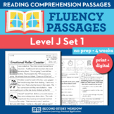 Reading Fluency Homework Level J Set 1 - Reading Comprehen