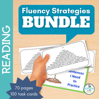 Preview of Oral Fluency Reading Practice - Task Cards Sentence Pyramids 4th, 5th, 6th, 7th