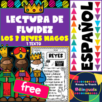Preview of Reading Fluency Passage in Spanish - Los Reyes Magos - Free Set