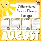 Reading Fluency Passages - August Morning Work - Phonics L