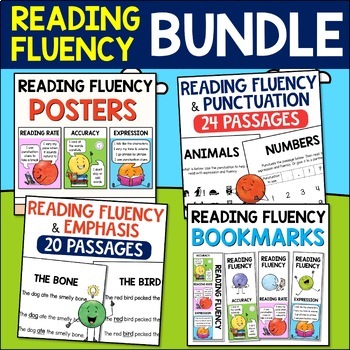 Preview of Reading Fluency Strategies - Posters, Bookmarks & Passages for Skill Practice