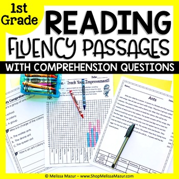 Preview of Reading Fluency Passages and Comprehension Questions 1st Grade