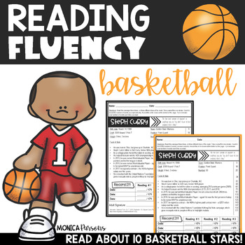 Preview of Reading Fluency Passages and Comprehension Questions Basketball