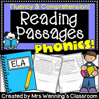 Reading Fluency & Comprehension Passages- Read it, Write it, Draw it!