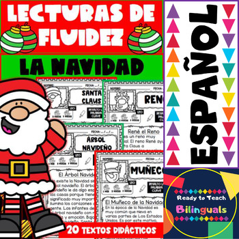 Preview of Reading Fluency Passages in Spanish - Christmas (La Navidad) 20 Passages