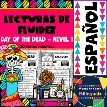 Preview of Reading Fluency Passages in Spanish - Day of the Dead - Printables