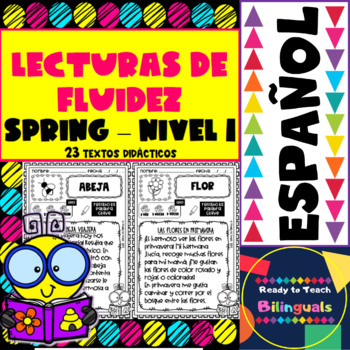 Preview of Reading Fluency Passages in Spanish - SPRING Set - 20 Passages