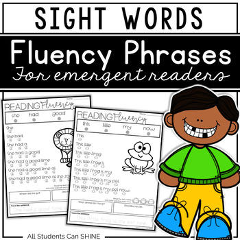 Preview of Sight Word Fluency Phrases Reading Comprehension Passages