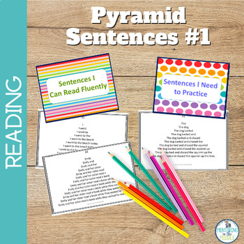 Preview of Oral Reading Fluency #1 - Fluency Pyramid Sentences - Reading Fluency Centers