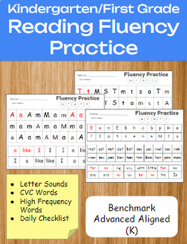Preview of Reading Fluency Practice Grids - Full Year