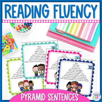 Preview of Sentence Pyramids Reading - 2nd 3rd Grade Oral Reading Fluency Practice