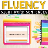 Sight Word Fluency Sentences Reading Practice and Assessme