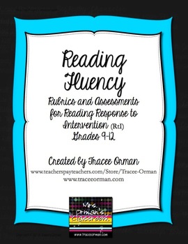 Preview of Reading Fluency Rubrics and Assessments for RtI Grades 9-12