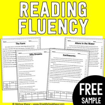 Preview of Reading Fluency Sample Passages - FREEBIE