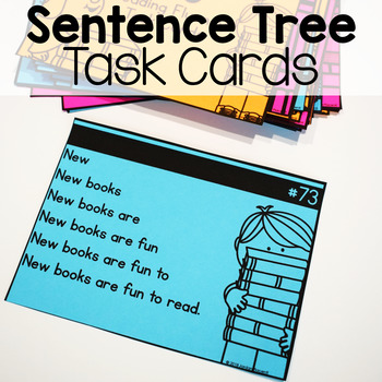 Preview of Reading Fluency Sentence Tree Sight Word Task Cards