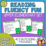 Reading Fluency Task Cards - Set 2 Upper Elementary - Fun Read Aloud Passages