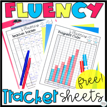 Preview of Reading Fluency Tracker for Practice and Intervention Free Data Tracking Sheets