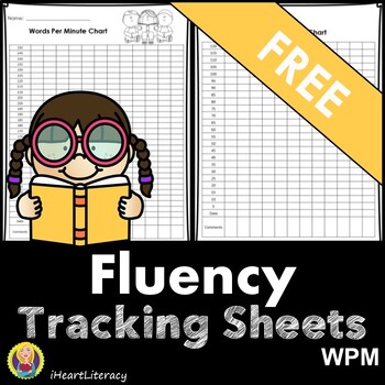 Free Reading Fluency Charts by iHeartLiteracy | TPT