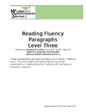 Reading Fluency & Verbal Expression Paragraphs for Aphasia
