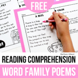 Reading Fluency and Comprehension - CVC Word Family Poems