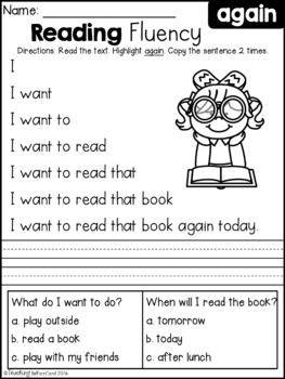 Reading Fluency and Comprehension (Set 3) by Teaching Biilfizzcend