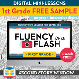 Reading Fluency in a Flash 1st Grade FREE SAMPLE • Digital