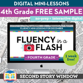 Reading Fluency in a Flash 4th Grade FREE SAMPLE • Digital