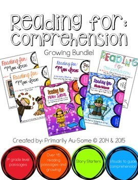 Preview of Reading For: Comprehension Bundle with Visual Supports