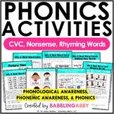 First Grade Reading Intervention Activities for Phonics Segmentation CVC Words