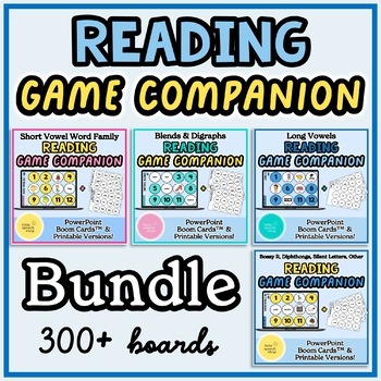 Preview of Reading Game Companion - 4 Deck Bundle - Boom Cards, PowerPoint, and Print
