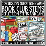 Reading Response Discussion Stems Cards Book Club Question