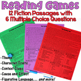 Reading Games: 12 Fiction Passages with Comprehension Ques